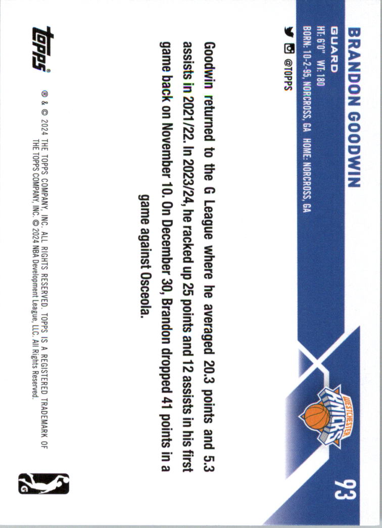 2023-24 Topps G League Basketball Card Pick (Base) - Picture 187 of 201