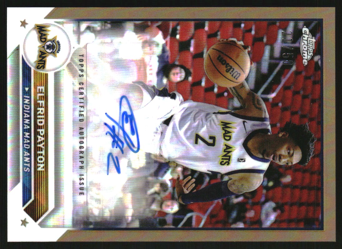 2023-24 Topps Chrome G League Autographs Gold Refractors #ACEP Elfrid Payton