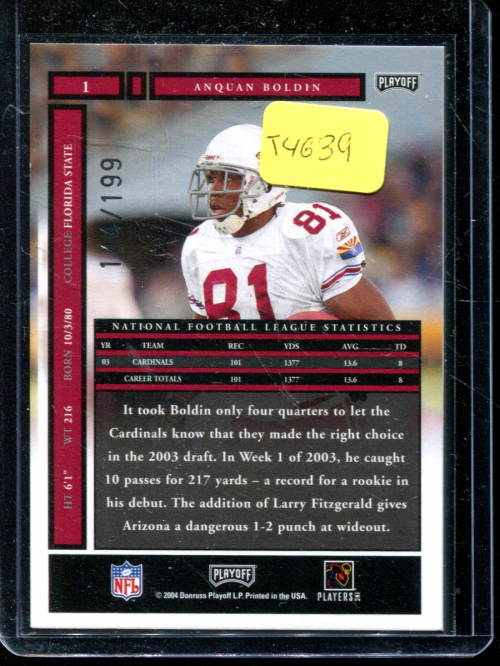 A9137- 2004 Playoff Honors FB Cards 1-233 +Inserts -You Pick- 15+ FREE US SHIP - Picture 217 of 221