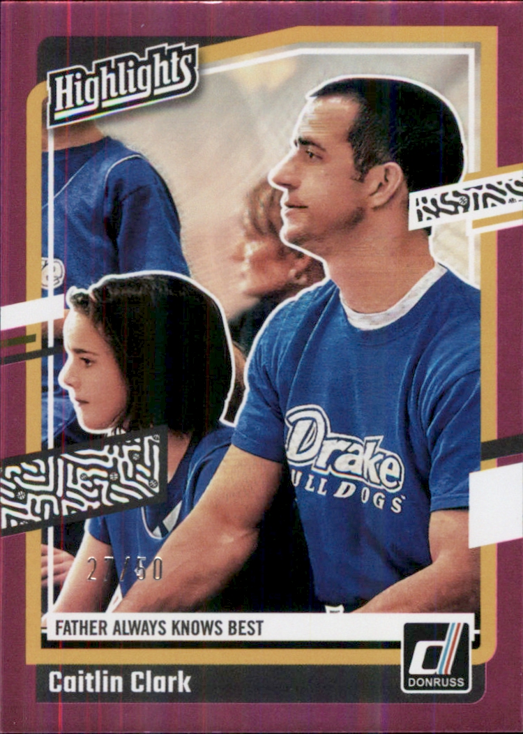 2024 Panini Caitlin Clark Collection Donruss Highlights Pink H2