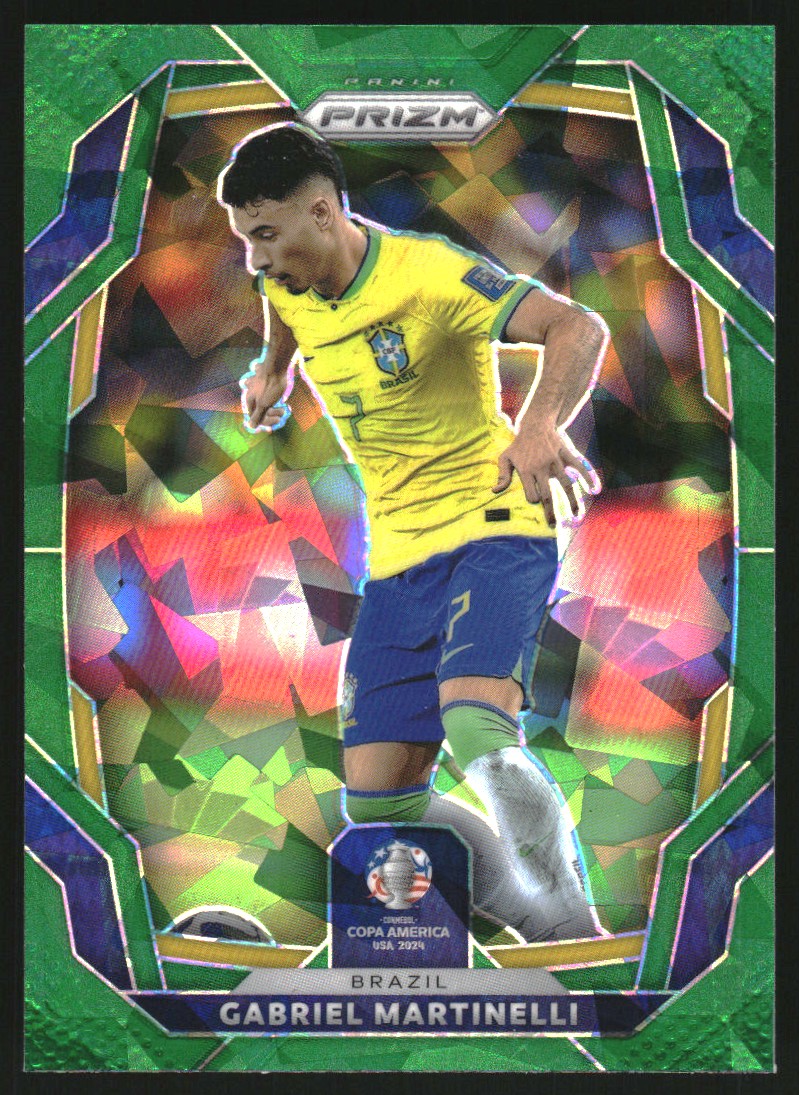 2024 Panini Prizm Copa America Prizms Green Ice #38 Gabriel Martinelli