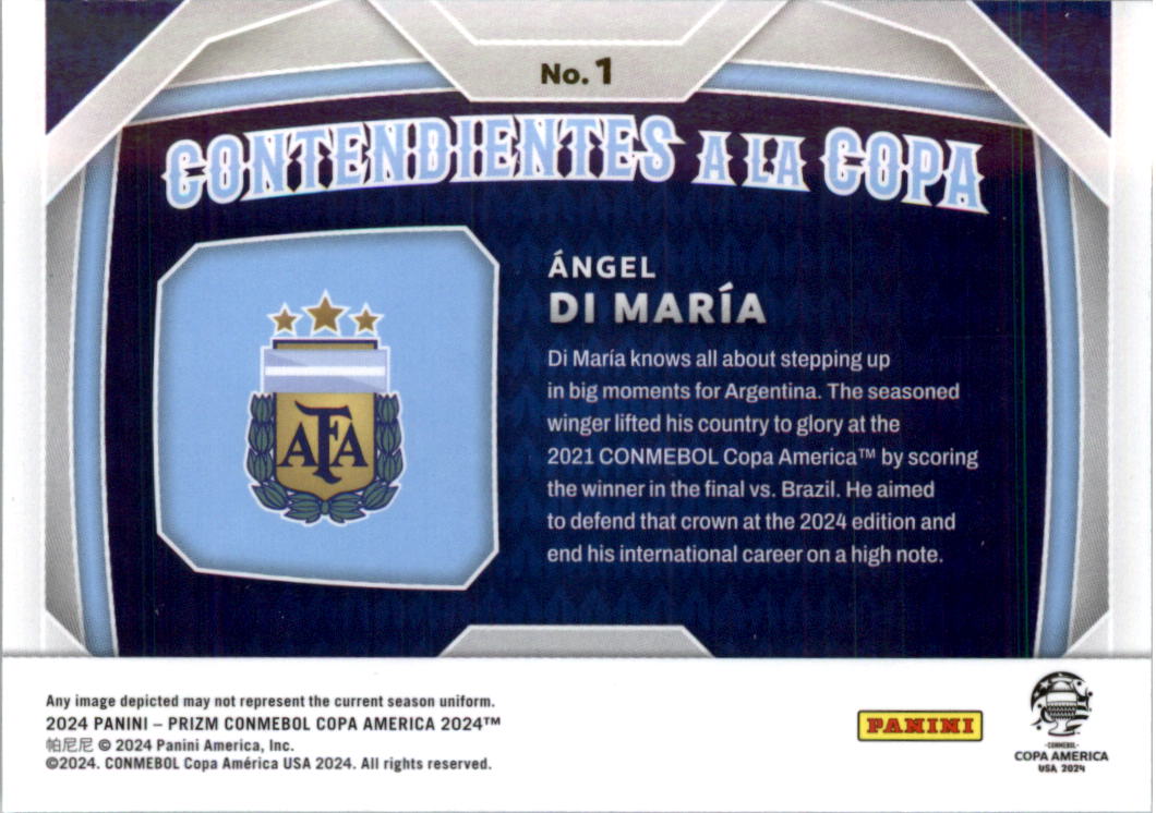 2024 Panini Prizm Copa America Contendientes a la Copa Soccer Card Pick (Insert) - Picture 3 of 53