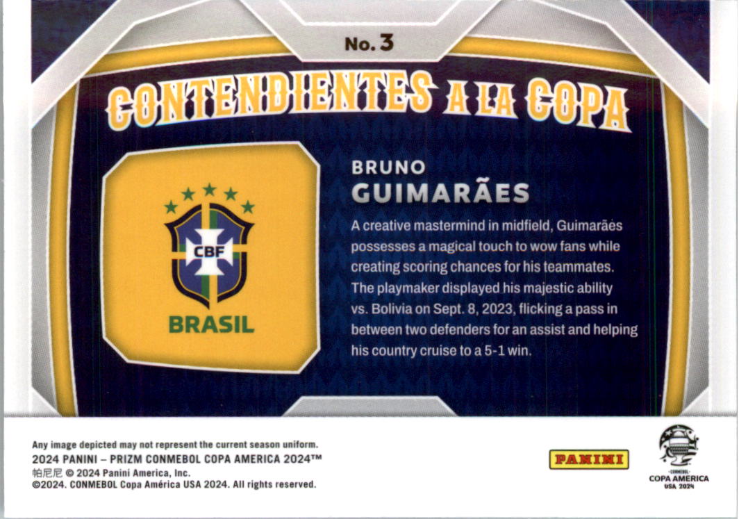 2024 Panini Prizm Copa America Contendientes a la Copa Soccer Card Pick (Insert) - Picture 5 of 53