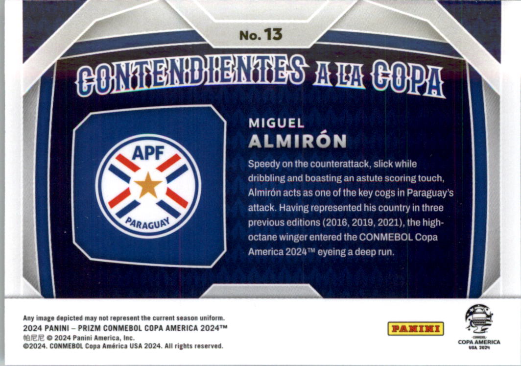 2024 Panini Prizm Copa America Contendientes a la Copa Soccer Card Pick (Insert) - Picture 21 of 53