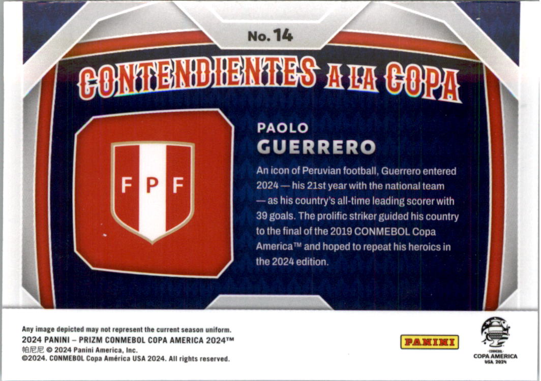 2024 Panini Prizm Copa America Contendientes a la Copa Soccer Card Pick (Insert) - Picture 23 of 53