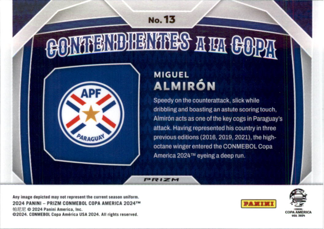2024 Panini Prizm Copa America Contendientes a la Copa Soccer Card Pick (Insert) - Picture 47 of 53