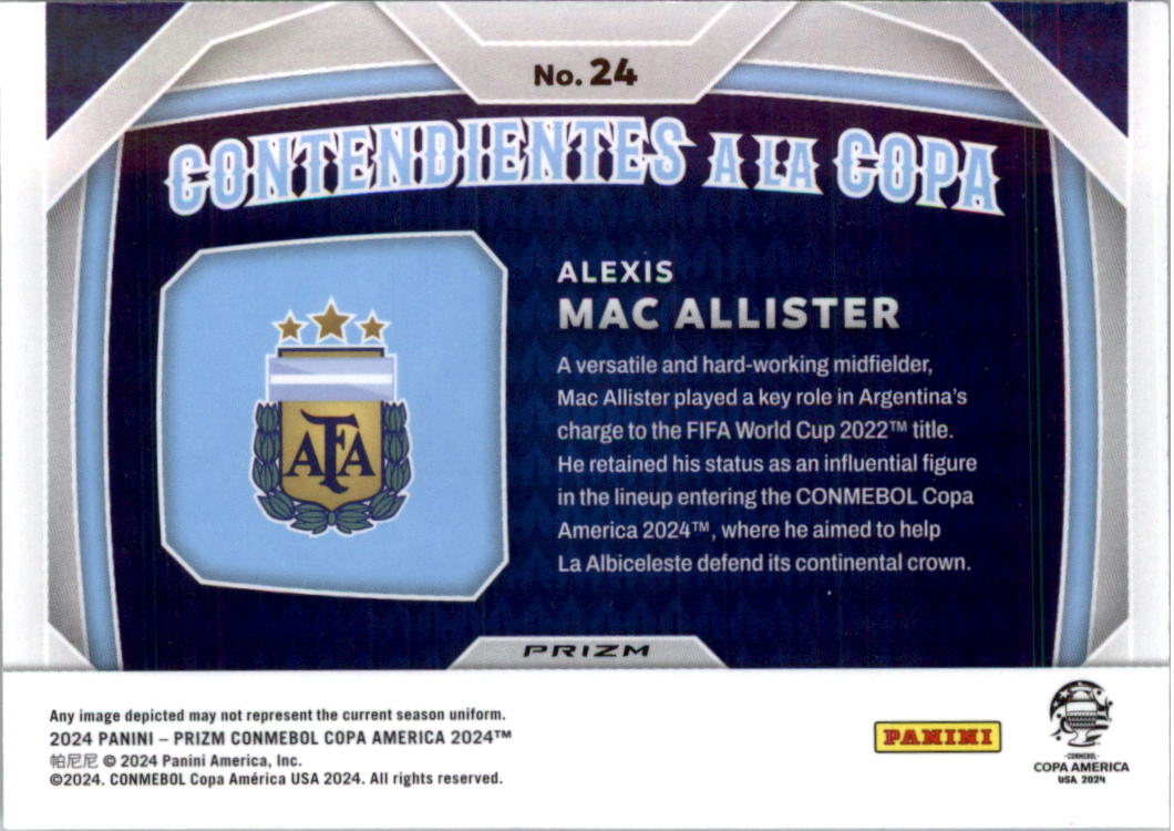 2024 Panini Prizm Copa America Contendientes a la Copa Soccer Card Pick (Insert) - Picture 51 of 53
