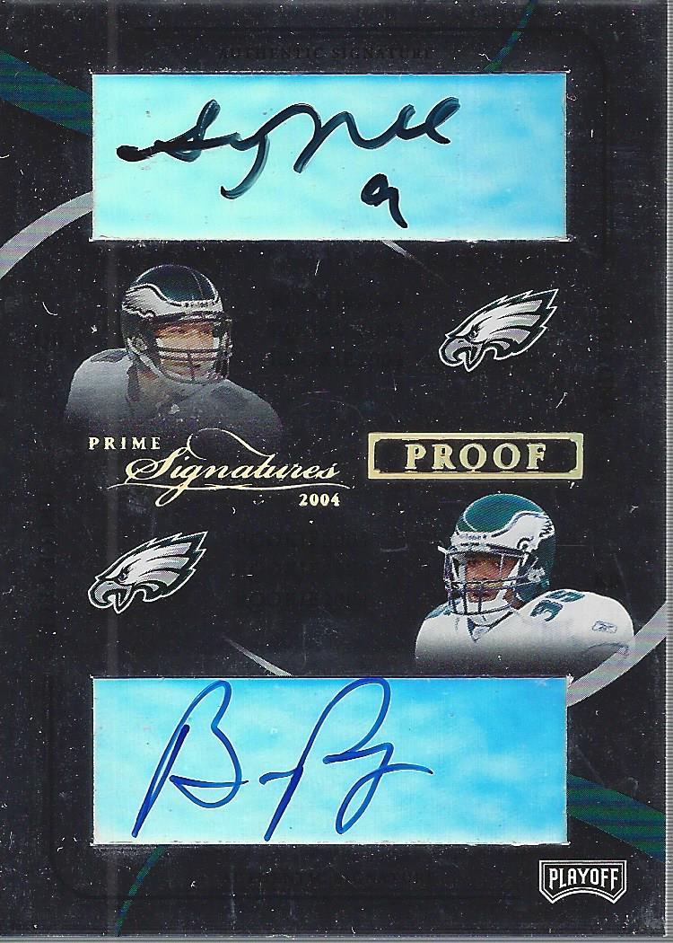 2004 Playoff Prime Signatures Gold Proofs #112 Andy Hall AU/Bruce Perry AU
