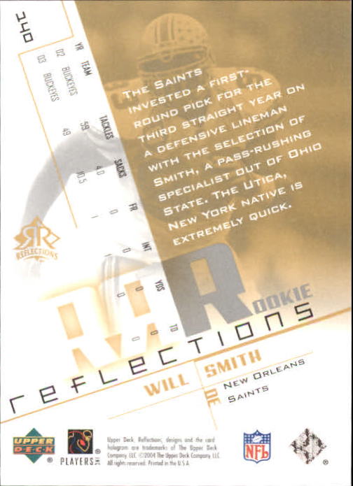 2004 Reflections #140 Will Smith/750 RC back image