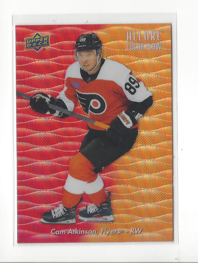 2023-24 UD Allure Hockey Red Orange Color Flow Insert Singles - You Choose