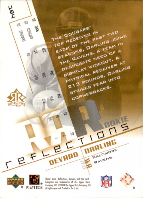 B3210- 2004 Reflections FB Rookies Stars Inserts -You Pick- 15+ FREE US SHIP - Picture 41 of 116
