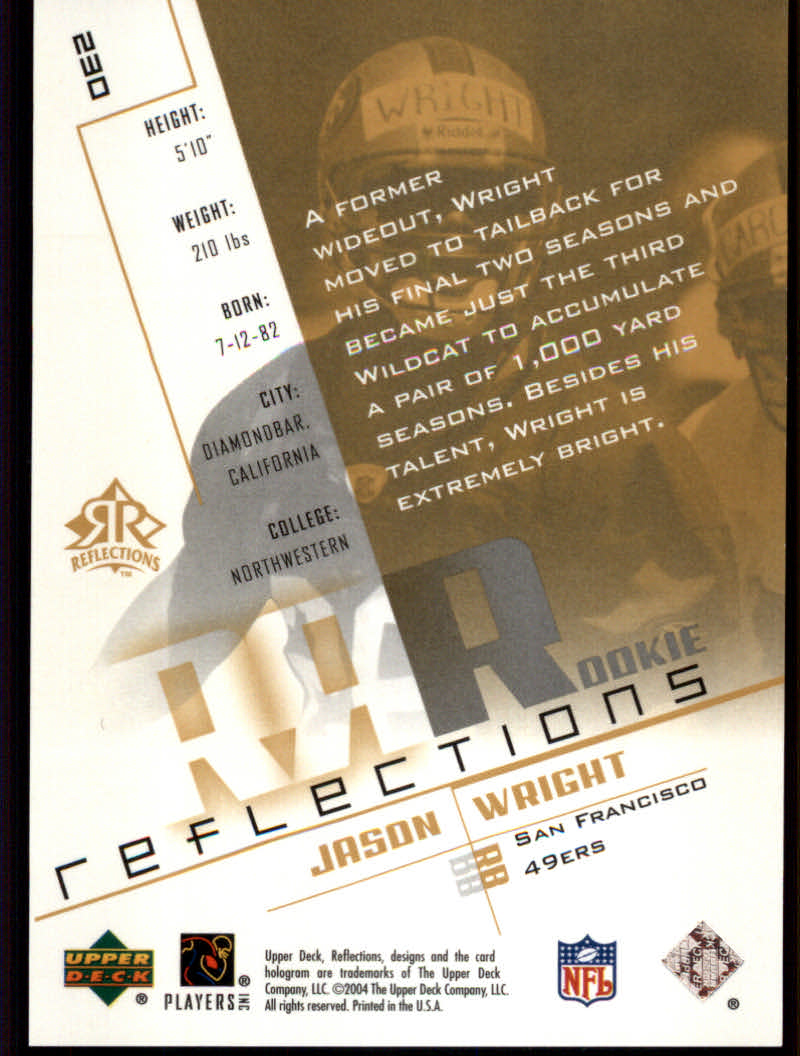 2004 Reflections #230 Jason Wright RC back image