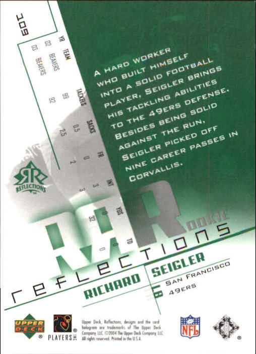 2004 Reflections Green #109 Richard Seigler back image