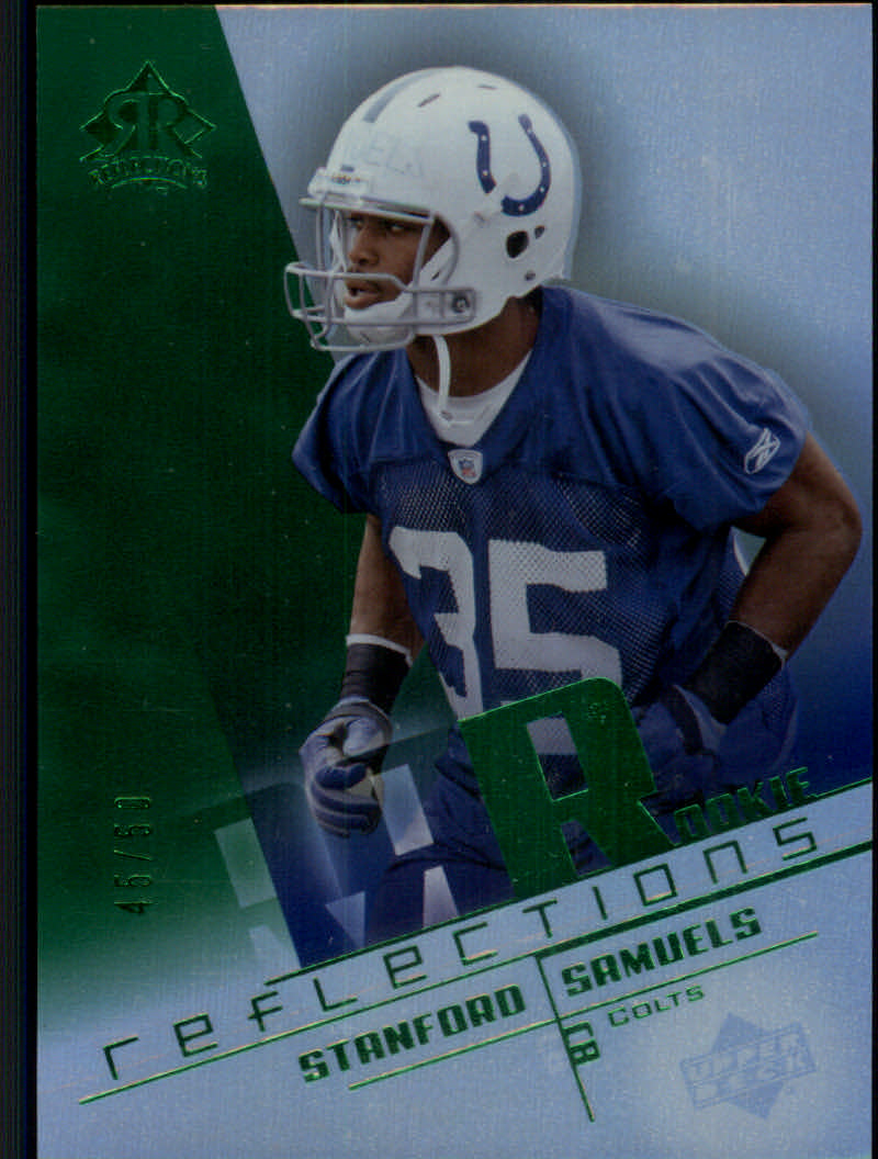 2004 Reflections (Upper Deck) Football "Green and Red" Parallel Cards - Picture 2 of 9