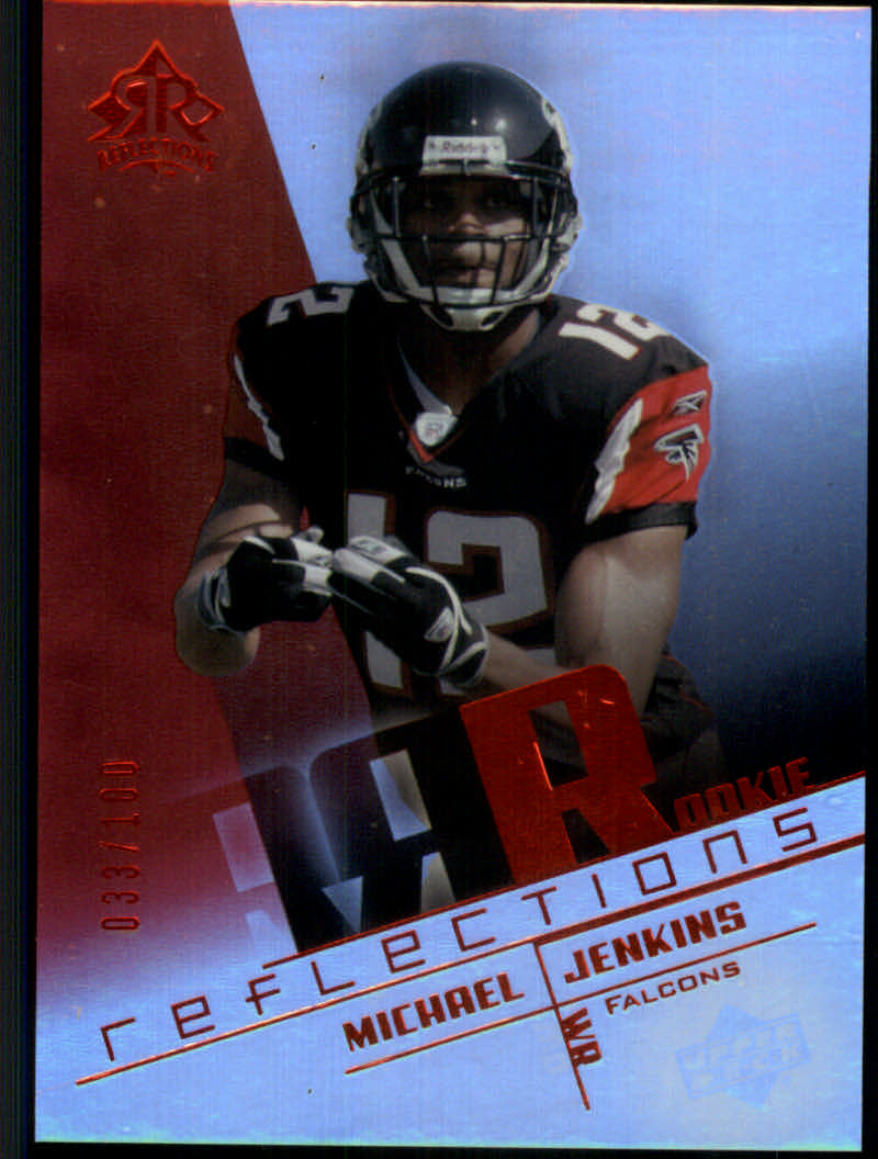 2004 Reflections (Upper Deck) Football "Green and Red" Parallel Cards - Picture 8 of 9