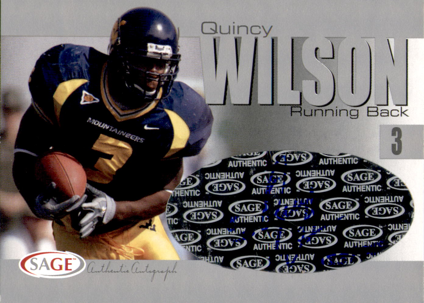 2004 SAGE Autographs Silver #A45 Quincy Wilson/350