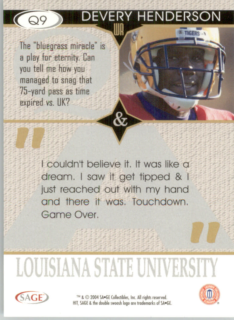 2004 Sage HIT Football "Insert" Cards - Picture 17 of 56