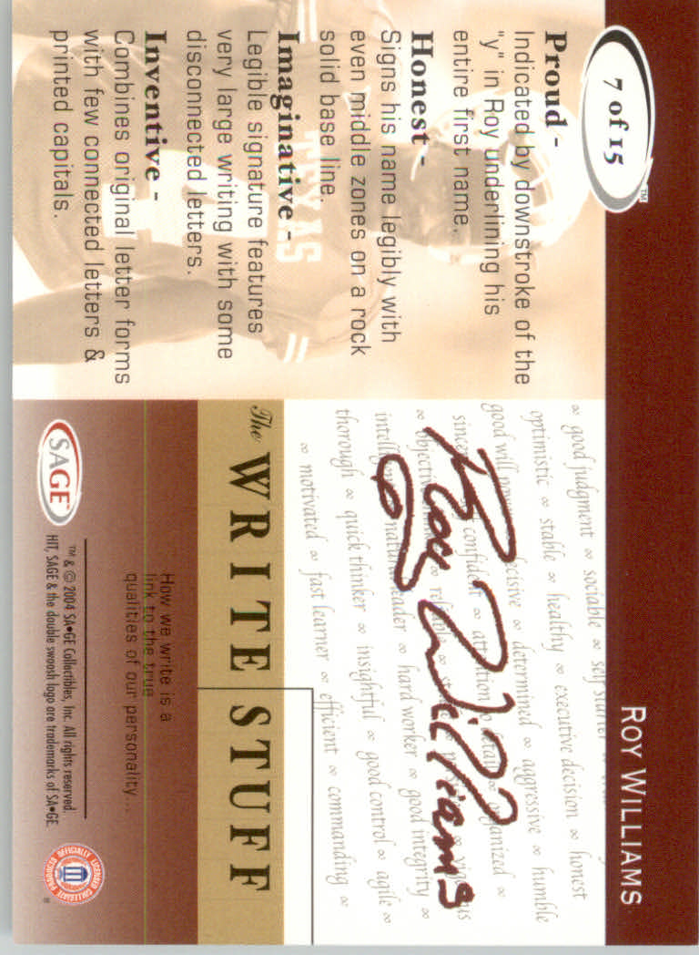 2004 Sage HIT Football "Insert" Cards - Picture 52 of 56