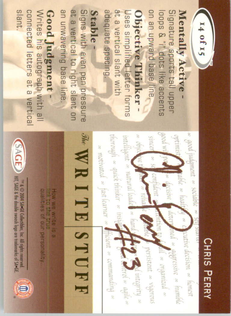 2004 Sage HIT Football "Insert" Cards - Picture 56 of 56