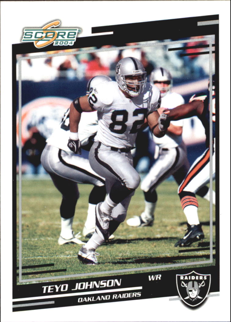 raiders football score on 2004 Score Glossy Oakland Raiders Football Card 232 Teyo Johnson Ebay