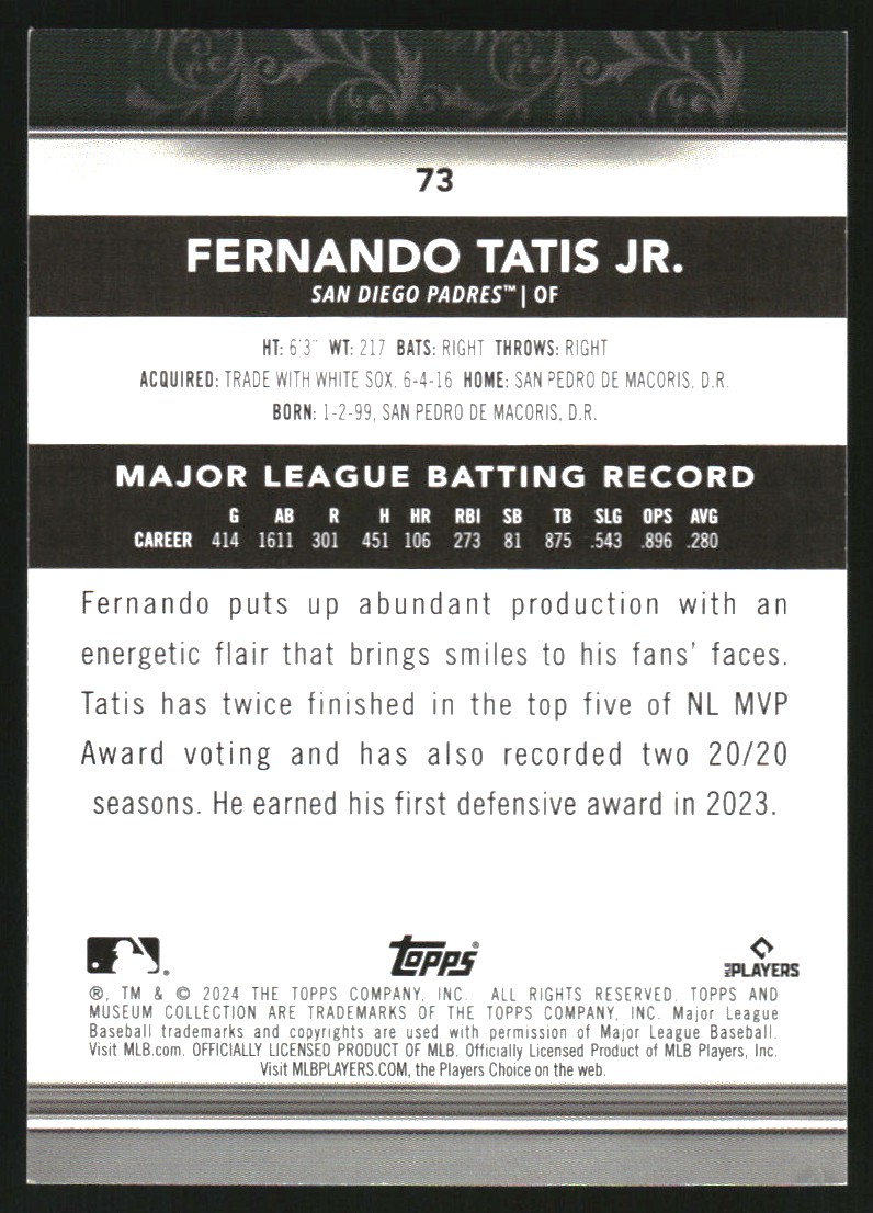 2024 Topps Museum Collection Copper #73 Fernando Tatis Jr.