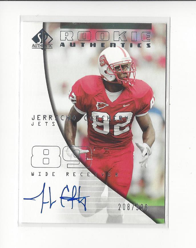 2004 SP Authentic #176 Jerricho Cotchery AU RC