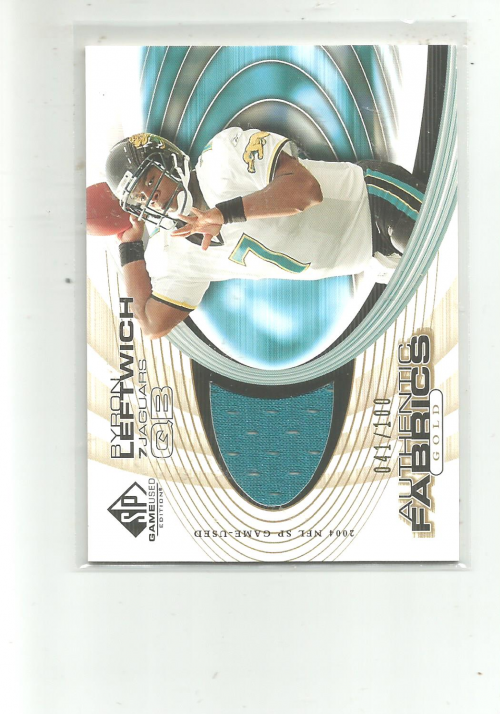 2004 SP Game Used Edition Authentic Fabric Gold #AFBL Byron Leftwich
