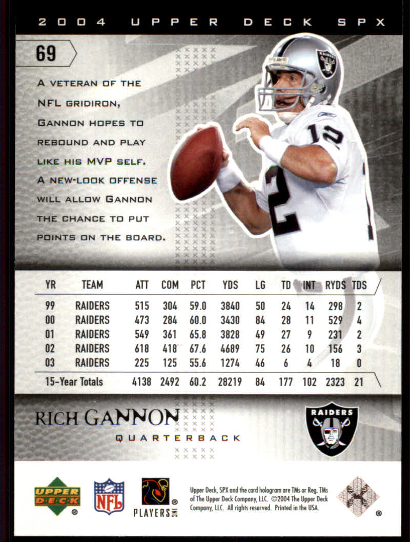 2004 SPx (Upper Deck) Football "Main Set" Cards #1 to #179 - Picture 137 of 276