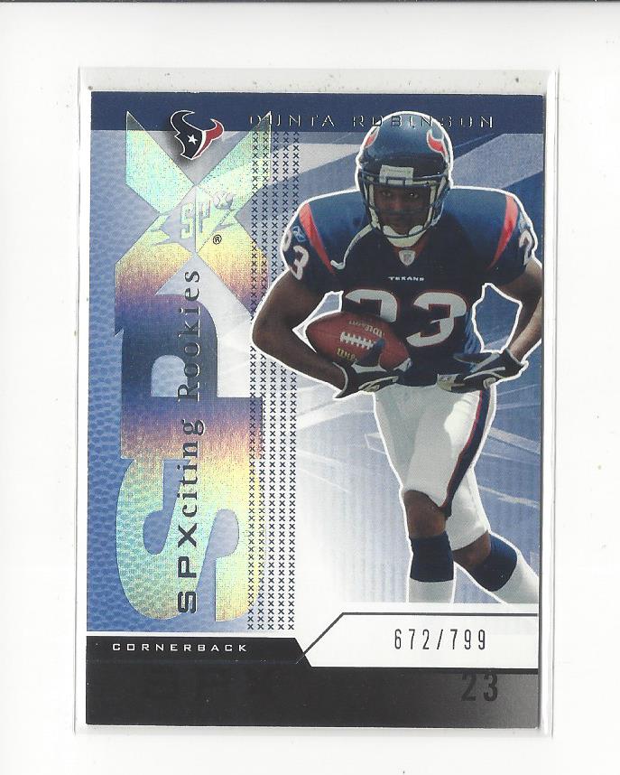 2004 SPx #187 Dunta Robinson RC