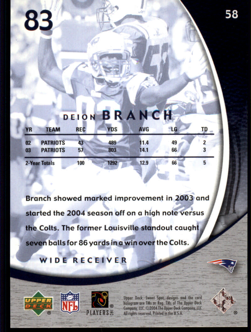 2004 Sweet Spot (Upper Deck) Football "Gold and Silver" Parallel Cards - Picture 17 of 25
