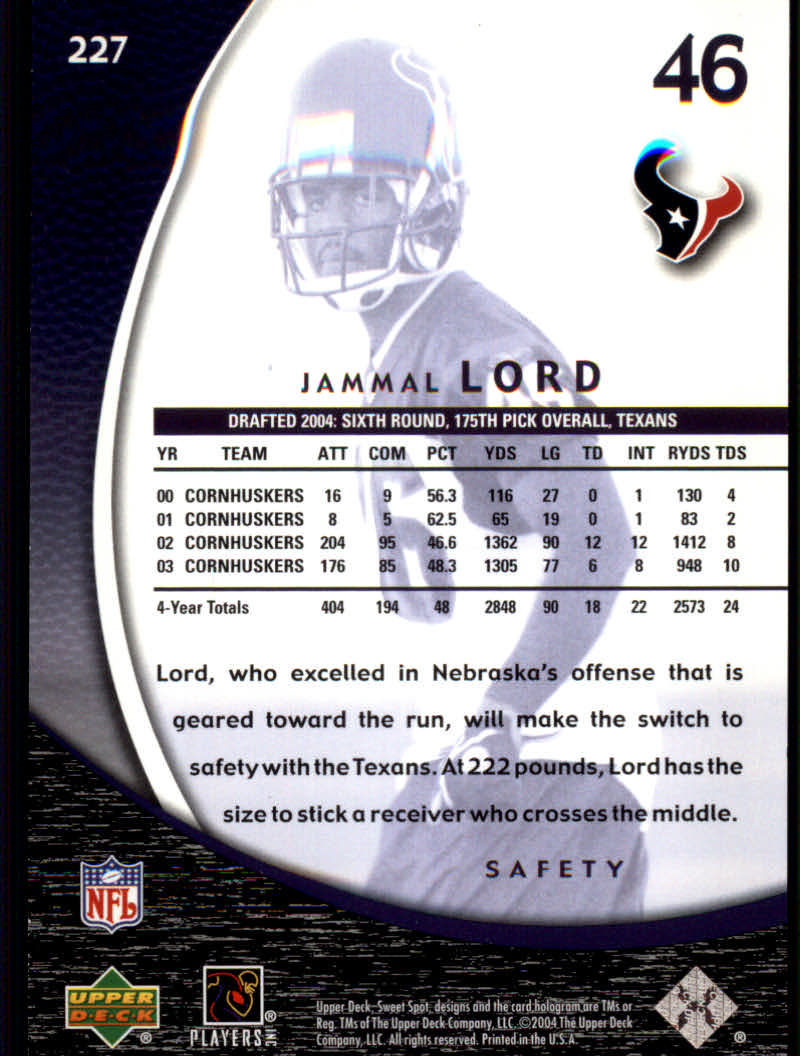2004 Sweet Spot (Upper Deck) Football "Gold and Silver" Parallel Cards - Picture 25 of 25