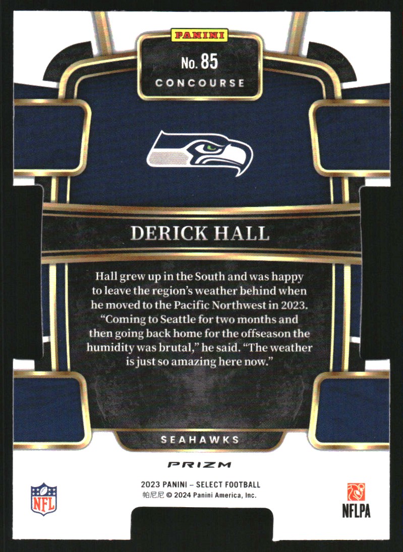 2023 Select Prizm Red and Blue Die Cut #85 Derick Hall