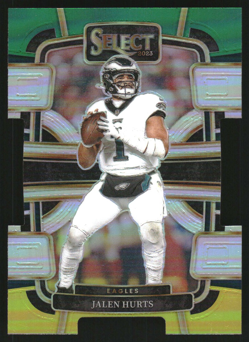 2023 Select Prizm Green and Yellow Die Cut #79 Jalen Hurts