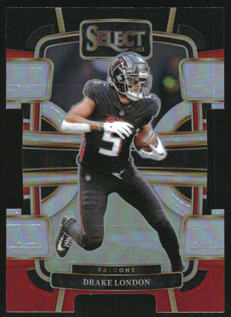 2023 Select Prizm Black and Red Die Cut #6 Drake London