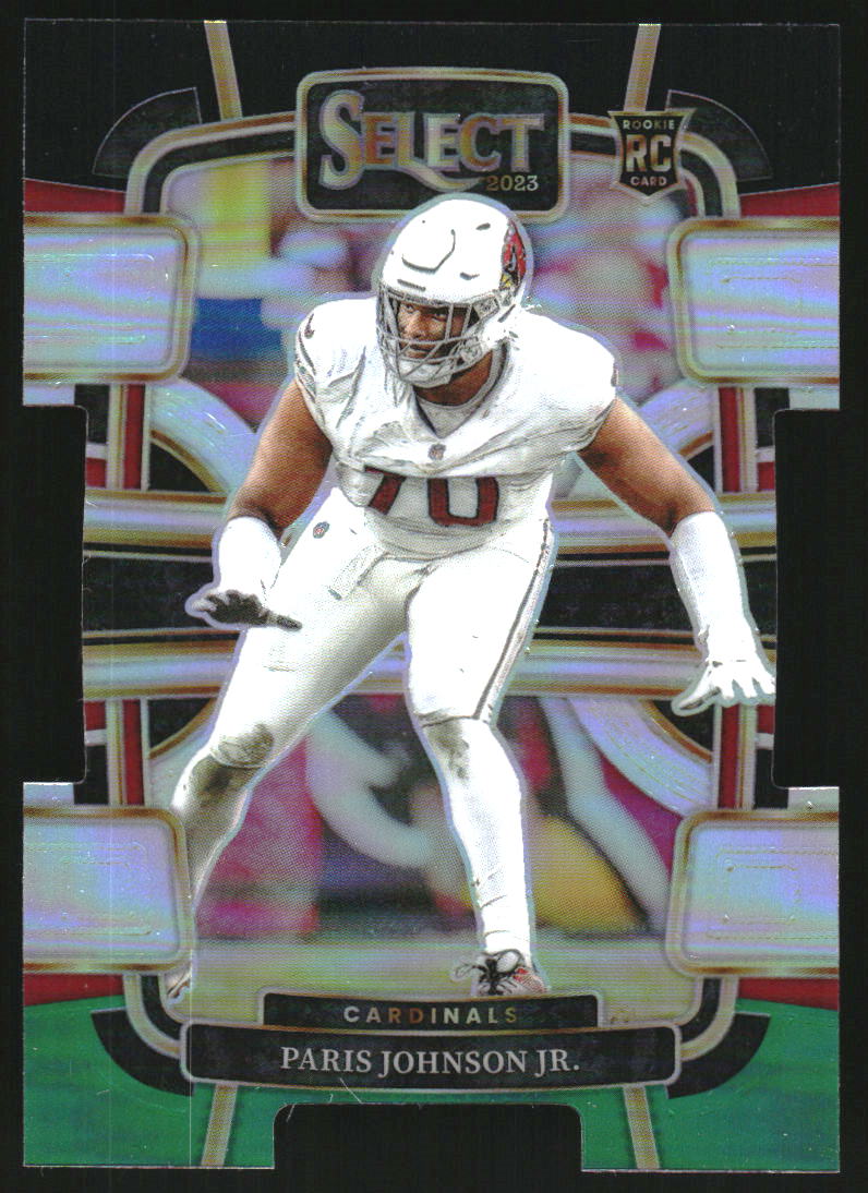 2023 Select Prizm Black and Green Die Cut #3 Paris Johnson Jr.