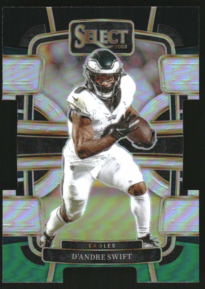2023 Select Prizm Black and Green Die Cut #81 D'Andre Swift