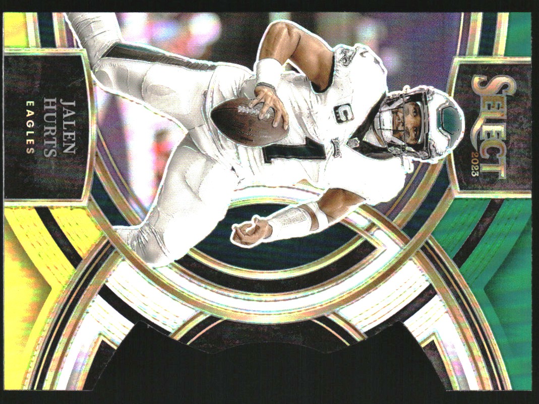 2023 Select Prizm Green and Yellow Die Cut #184 Jalen Hurts