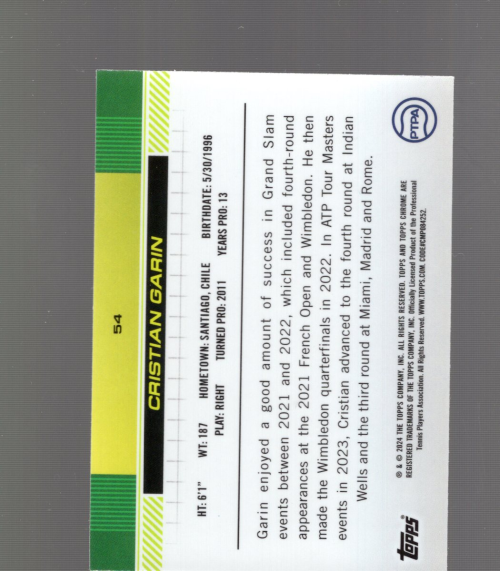 B5545- 2024 Topps Chrome Tennis Asst Insert Cards -You Pick- 15+ FREE US SHIP - Picture 63 of 374