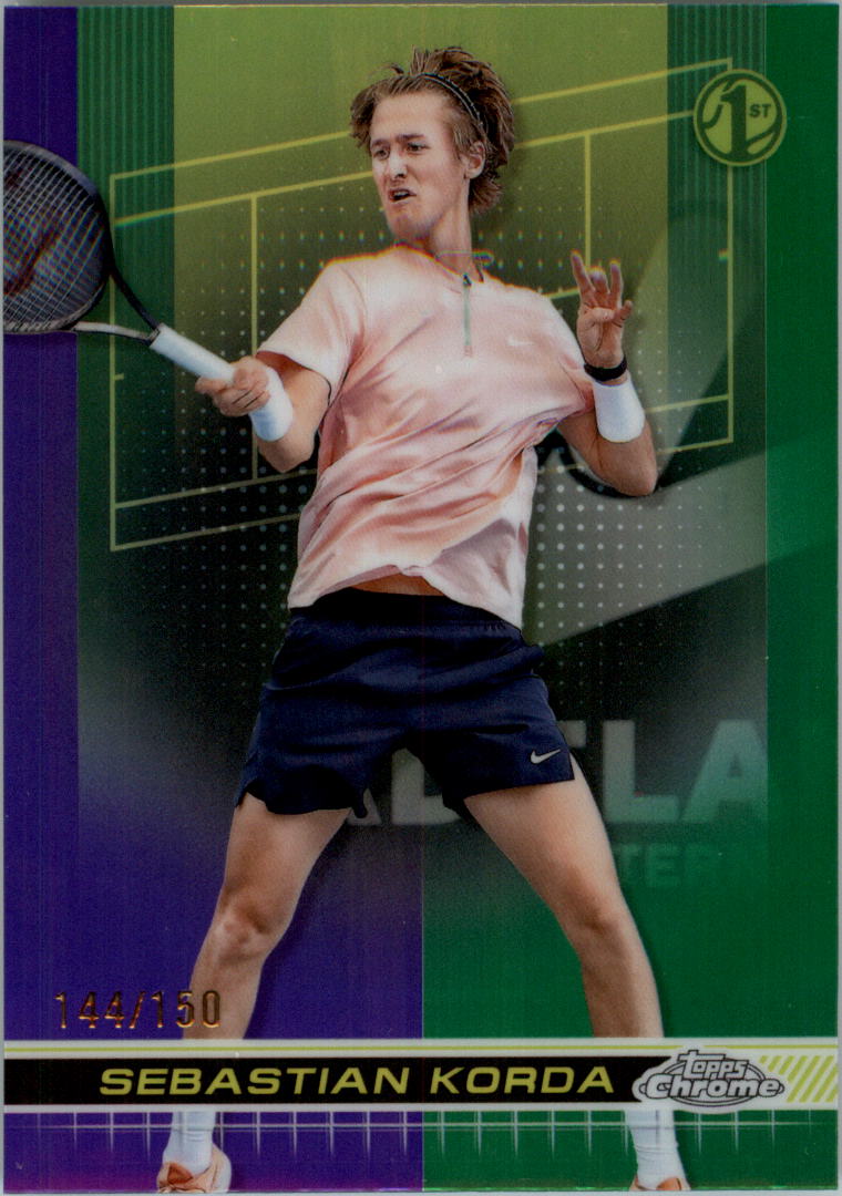 2024 Topps Chrome Tennis Purple Green Refractors Tennis Card Pick (Inserts) - Picture 10 of 49