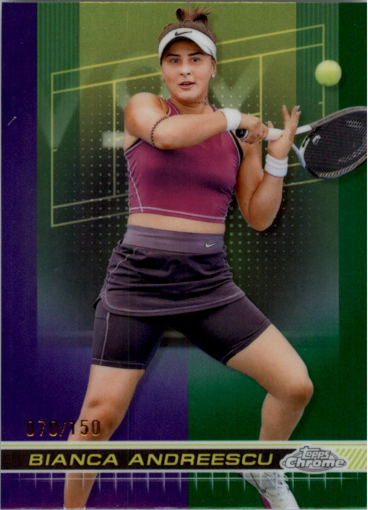 2024 Topps Chrome Tennis Purple Green Refractors Tennis Card Pick (Inserts) - Picture 36 of 49