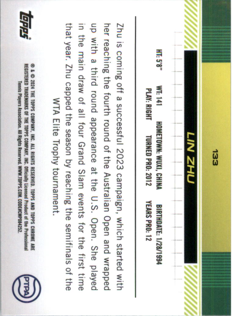 2024 Topps Chrome Tennis Purple Green Refractors Tennis Card Pick (Inserts) - Picture 43 of 49