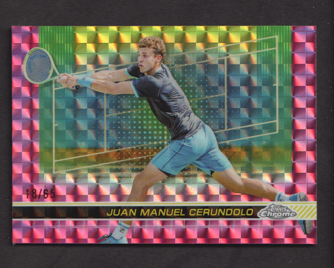 2024 Topps Chrome Tennis Pink Geometric Refractors Parallel Cards Pick from List - Bild 4 von 9