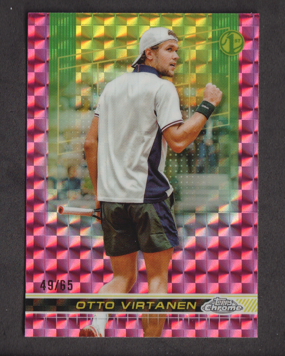 2024 Topps Chrome Tennis Pink Geometric Refractors Parallel Cards Pick from List - Bild 6 von 9