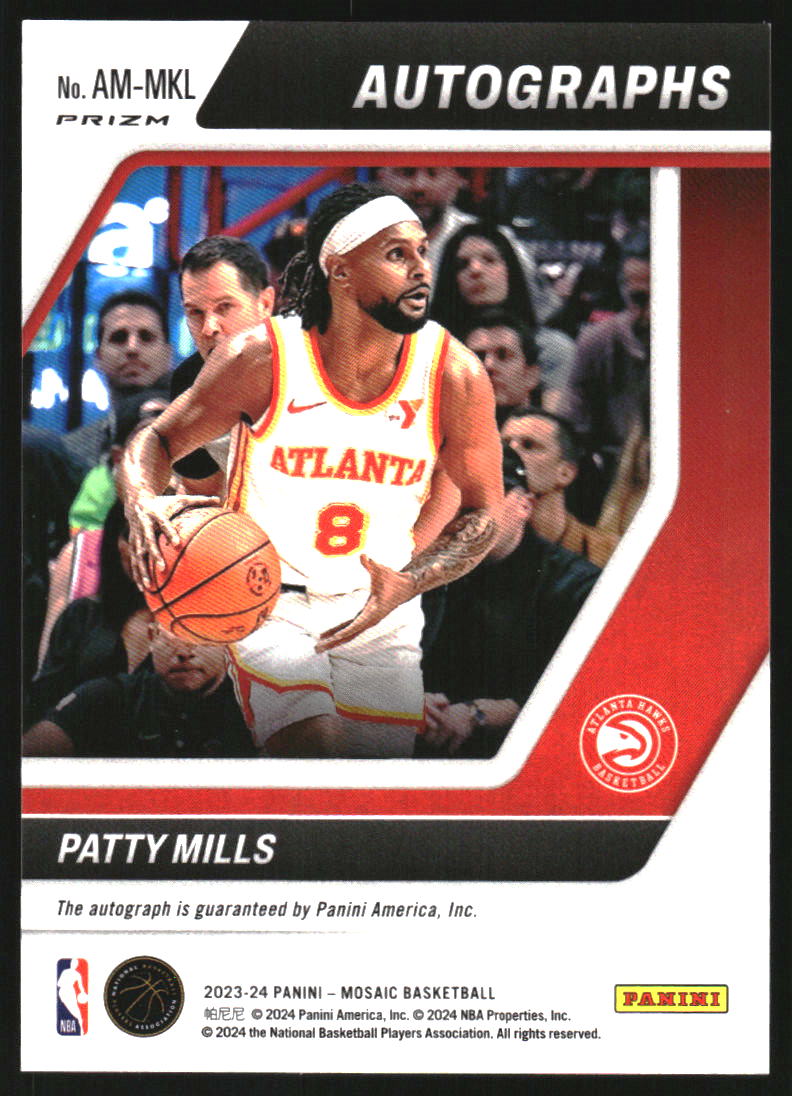 2023-24 Panini Mosaic Autographs Mosaic #46 Patty Mills Auto
