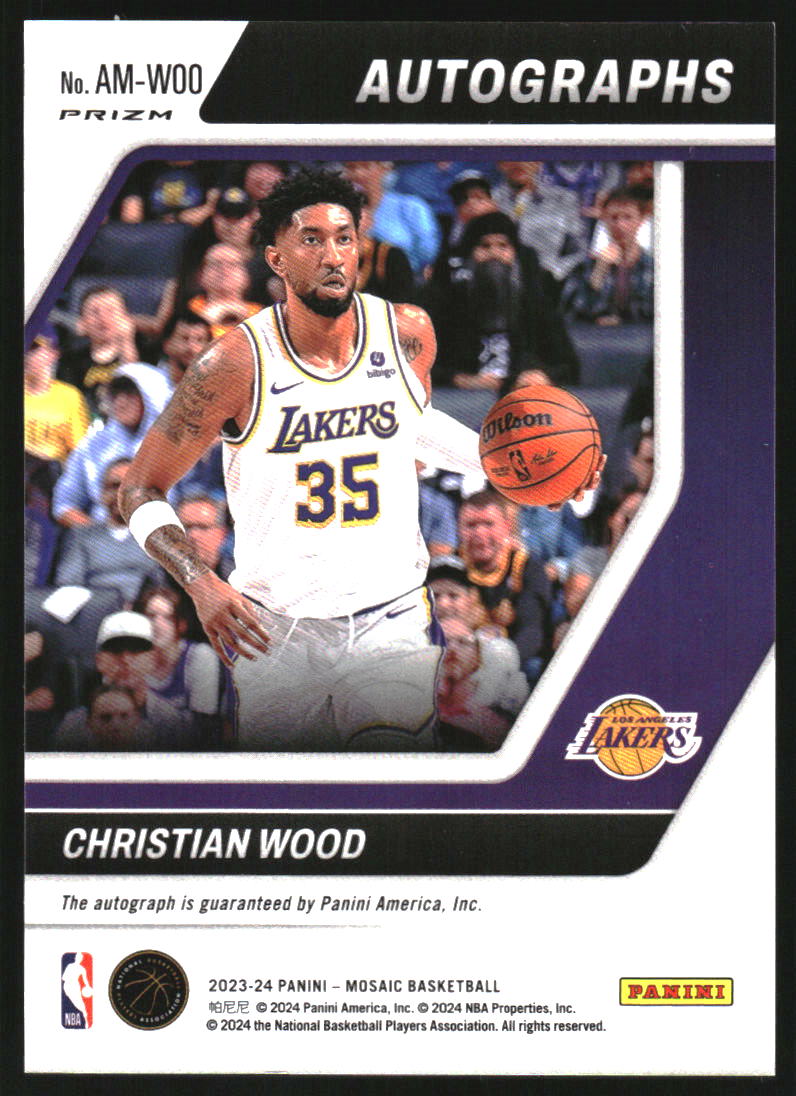 2023-24 Panini Mosaic Autographs Mosaic Choice #23 Christian Wood Auto