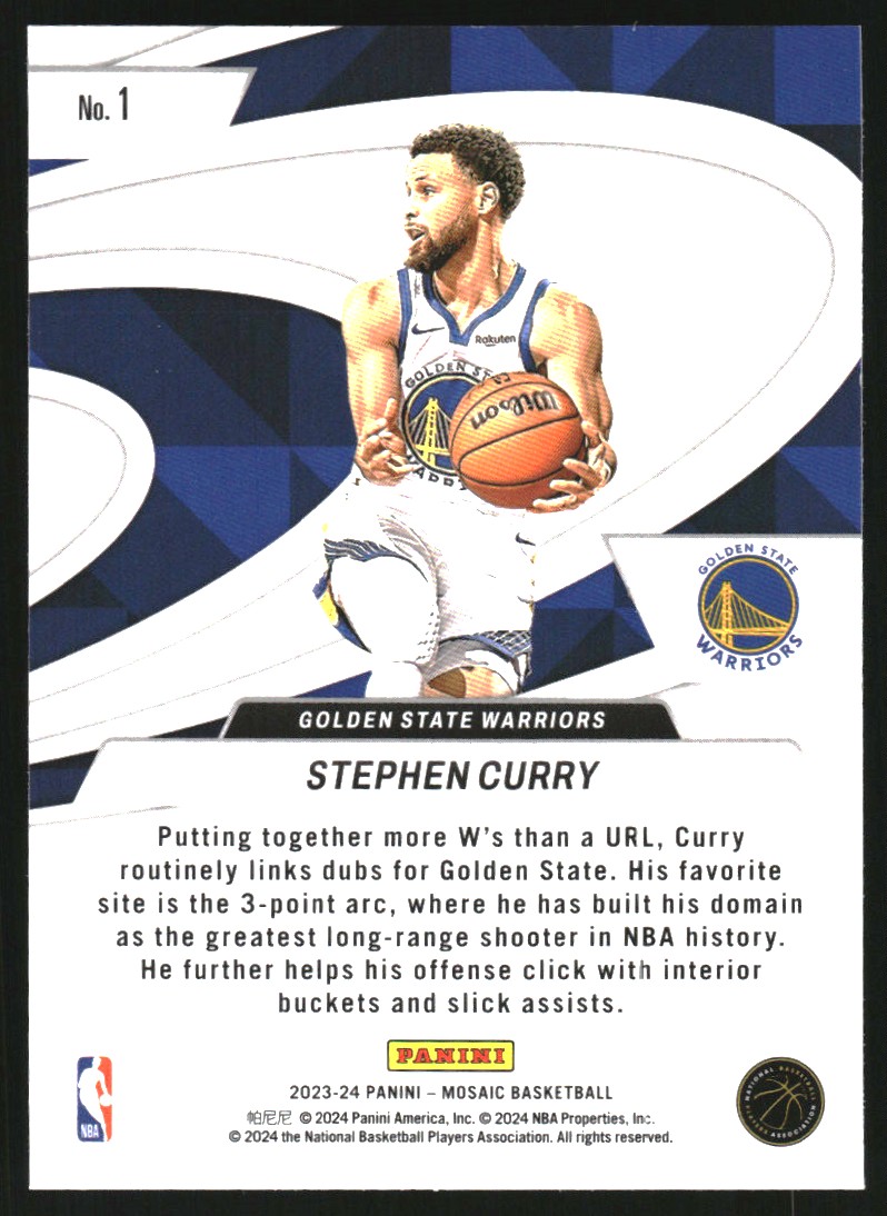 2023-24 Panini Mosaic Give and Go #1 Stephen Curry