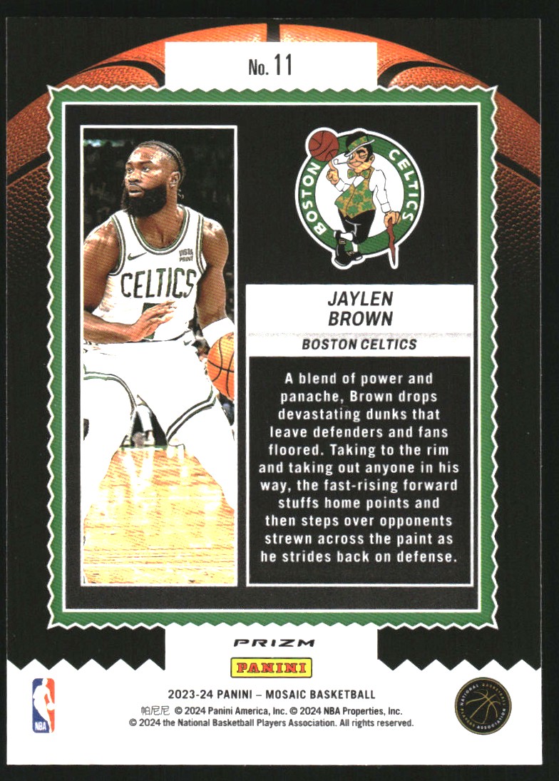 2023-24 Panini Mosaic Jam Masters Mosaic #11 Jaylen Brown