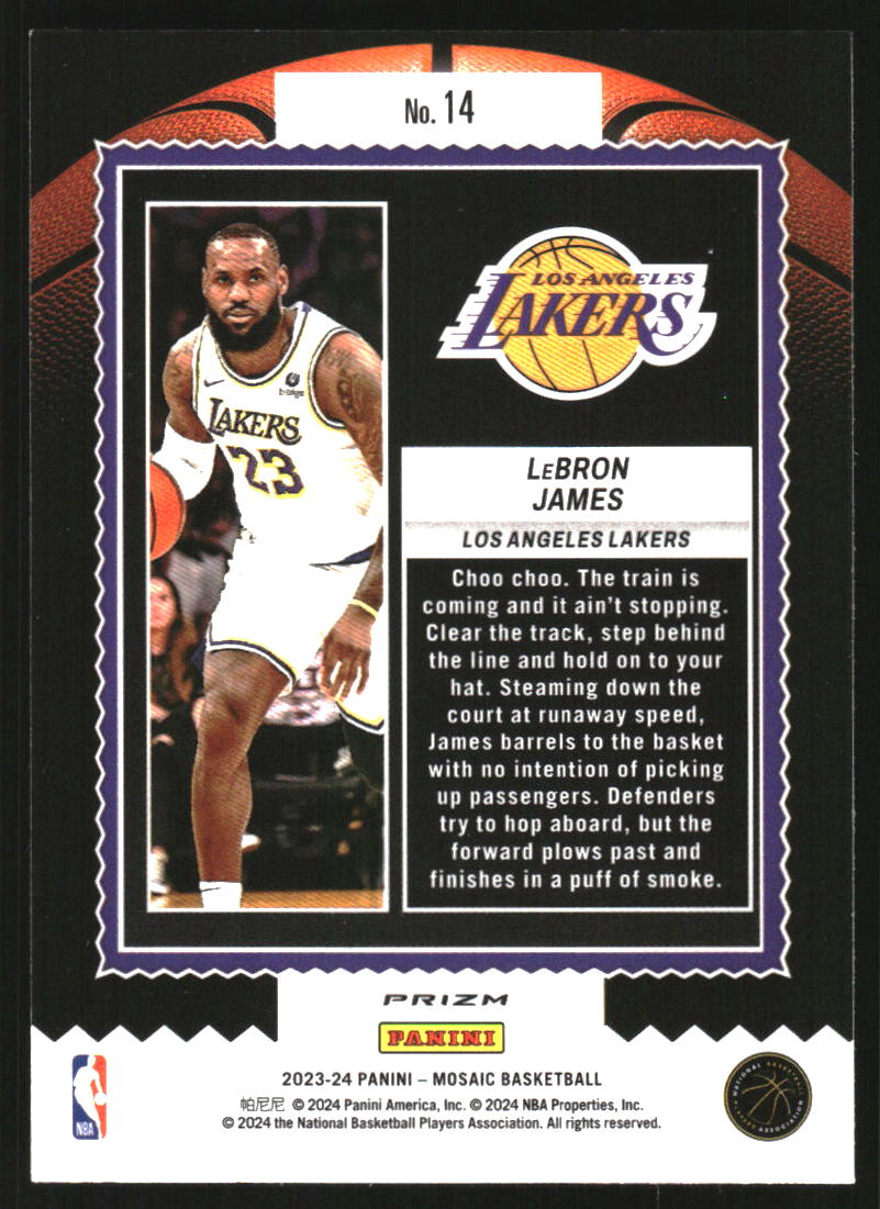 2023-24 Panini Mosaic Jam Masters Mosaic Green #14 LeBron James