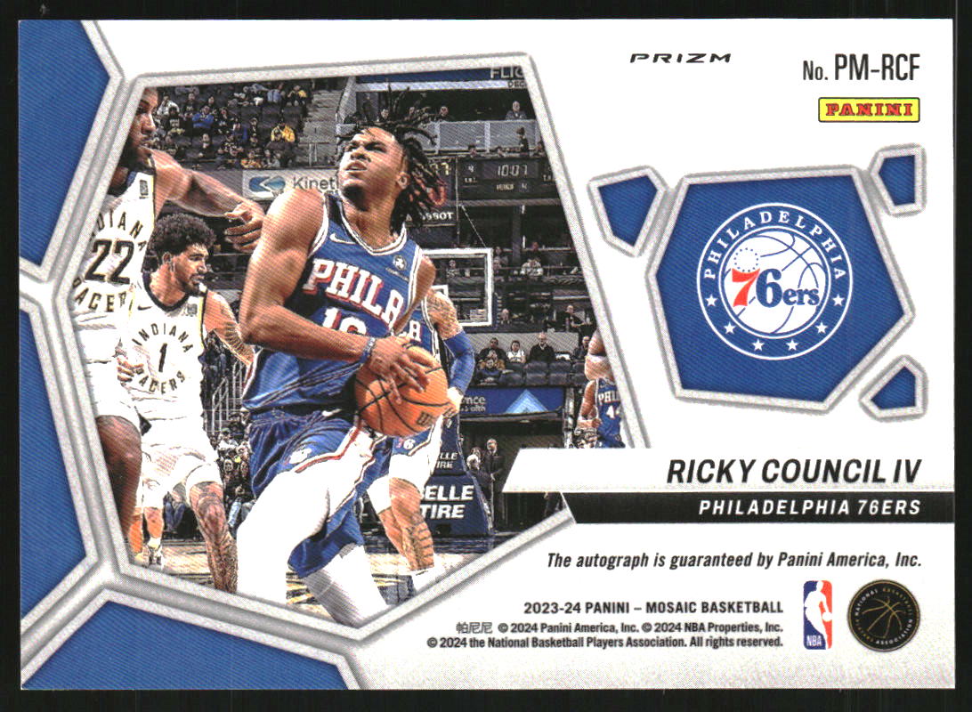 2023-24 Panini Mosaic Pictographs Mosaic Choice #9 Keegan Murray Auto