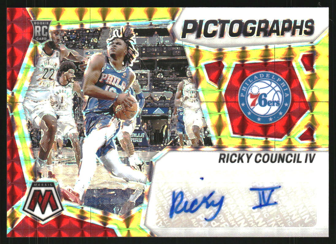 2023-24 Panini Mosaic Pictographs Mosaic Choice #9 Keegan Murray Auto